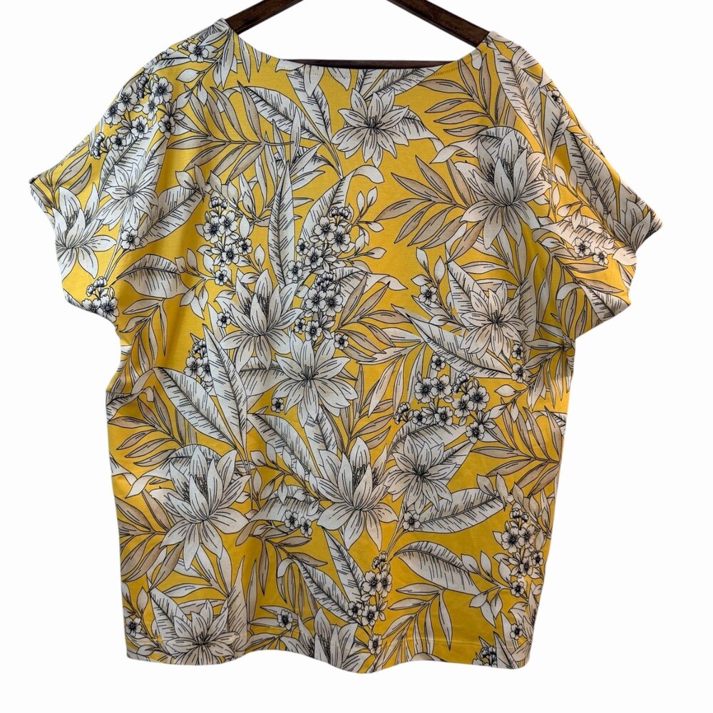 J. Jill Lux Supima V-Neck Easy Tee Large - Picture 2 of 4